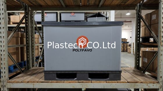 1200x800mm 収納コンテナ 輸送用段ボール プラスチック包装 パレットスリーブボックス 折りたたみ式ターンオーバーボックス
