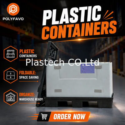 工場用床用重用マルチグリッドボックス 積み重ね可能なプラスチックオーガナイザー-- 防水& 倉庫部品の保管のために再利用可能