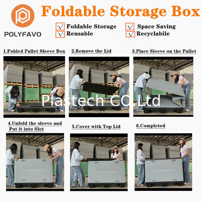 耐久性・再利用可能なパレットスリーブパックボックス キャップ＆スリーブ パレットボックス プラスチックパレットスリーブボックス 安価なパレットボックス